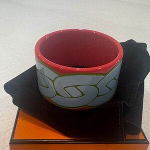 Hermes Noeud Marin Lacquered Bangle Bracelet